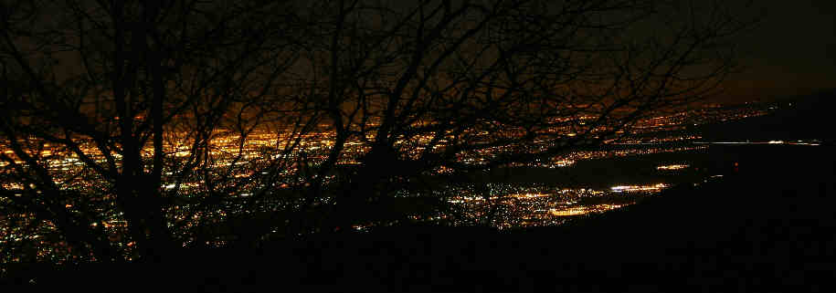 Night View Looking West Toward Los Angeles